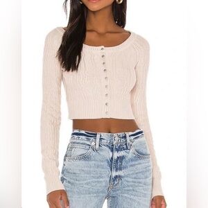 Free People Mimi Cropped Cardigan, sz M